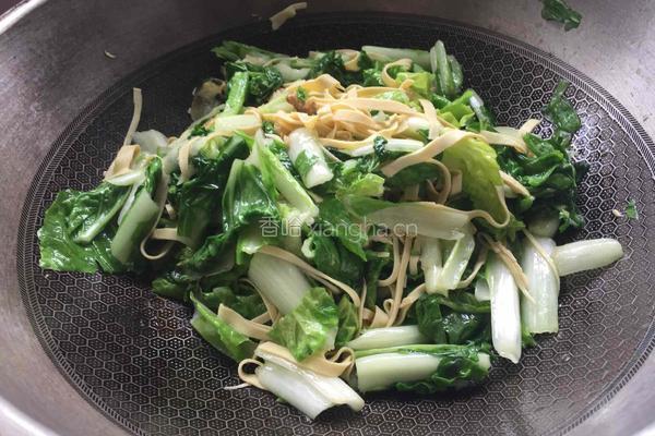 青菜炒千张的做法图解9