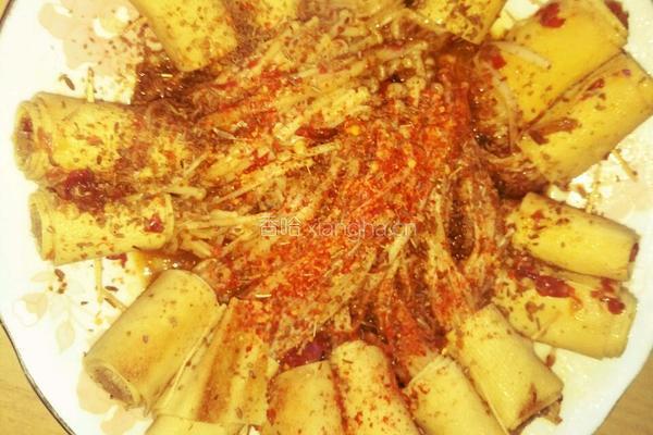 豆腐皮卷金针蘑的做法图解7