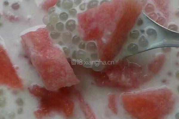 牛奶西米露的做法图解3