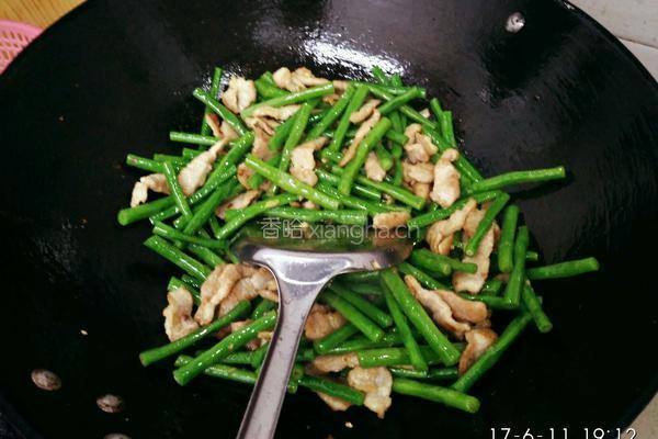 豆角炒肉片的做法图解6