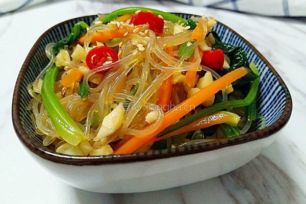 凉拌粉丝菠菜的做法图解13