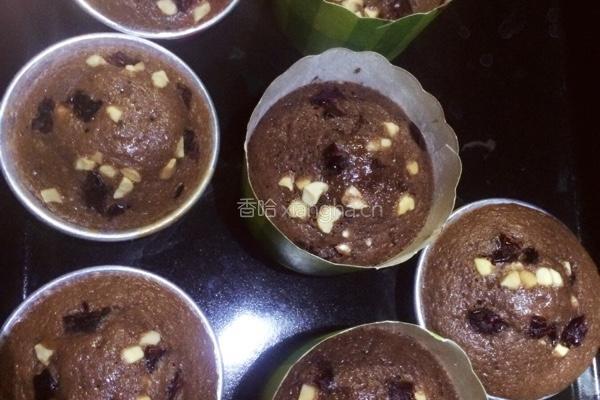 蔓越莓可可玛芬的做法图解8