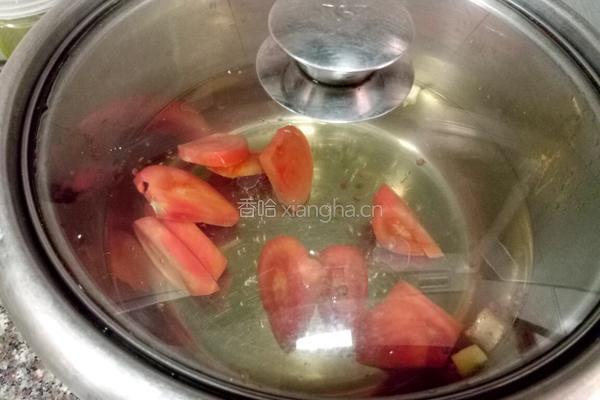 番茄肉片汤的做法图解4