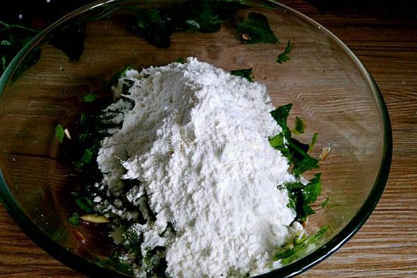 芹菜叶香菇饼的做法图解5