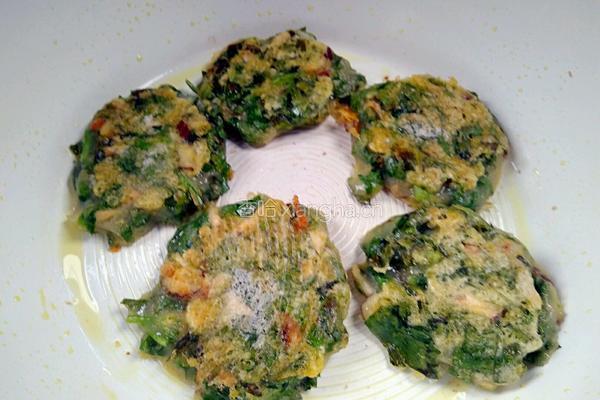 芹菜叶香菇饼的做法图解12