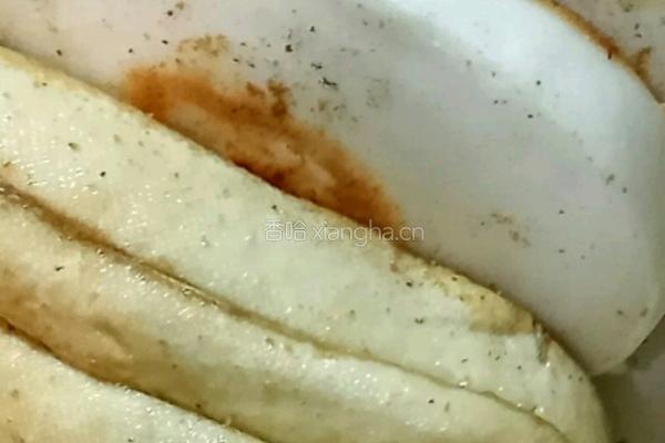 香煎孜然雙白（豆腐及饅頭）的做法图解1