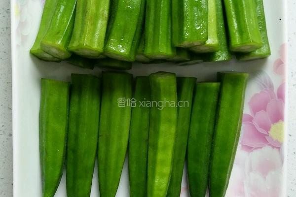 家常盐水秋葵的做法图解2