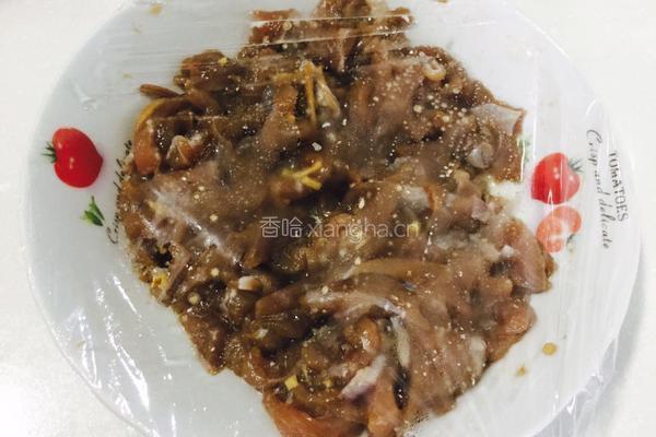 牛肉炒通菜梗的做法图解3