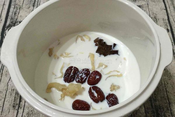 红枣牛奶炖花胶的做法图解9