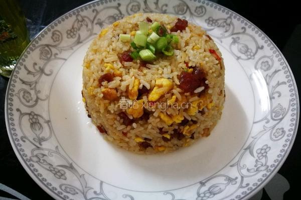 香辣腊肠蛋炒饭的做法图解8