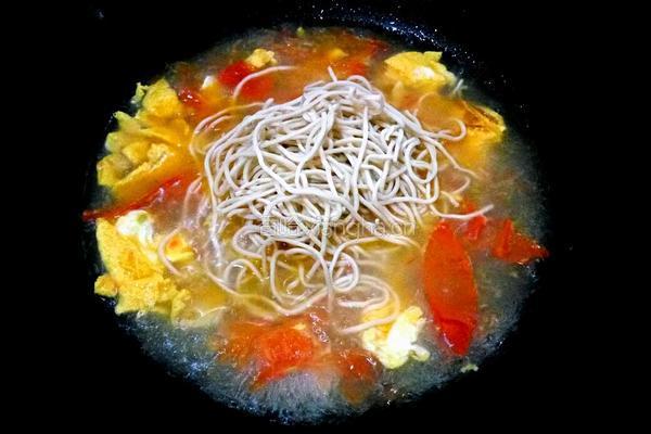 番茄鸡蛋青菜面的做法图解8