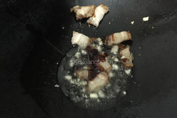 烧腩炒龙须菜的做法图解4