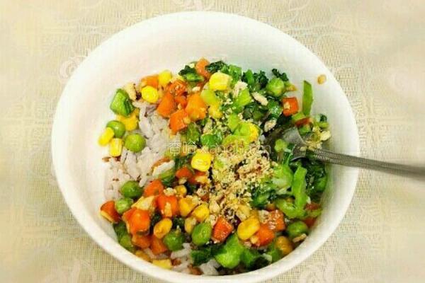 什锦玉米拌饭的做法图解4