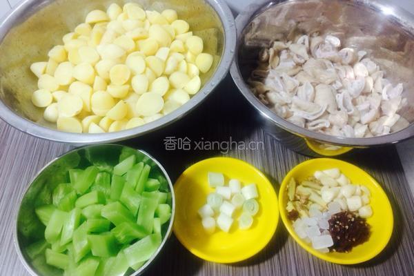 红烧土豆肥肠的做法图解1