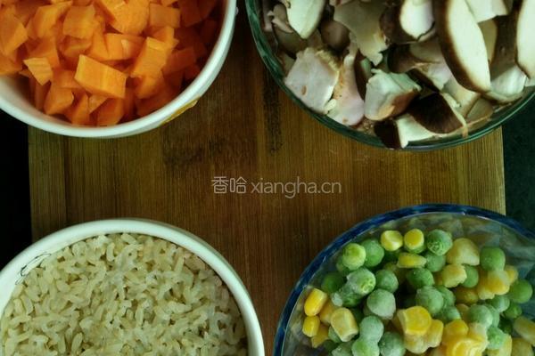 杂蔬炒饭的做法图解1