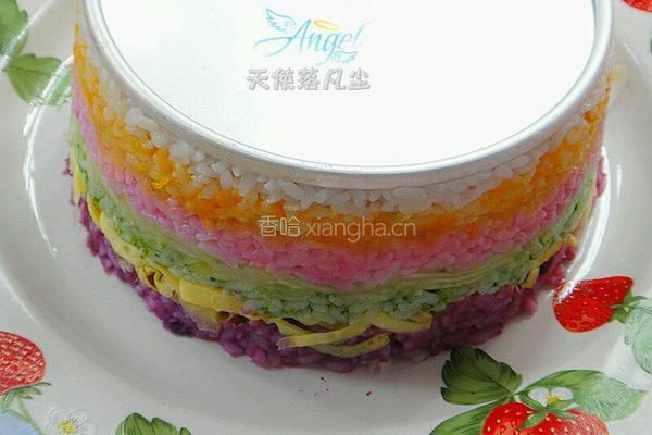 彩虹米蛋糕的做法图解15