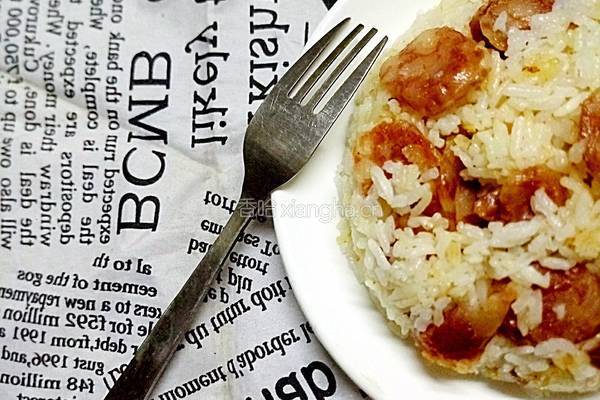 腊肠焗饭的做法图解8