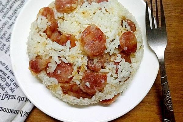 腊肠焗饭的做法图解9