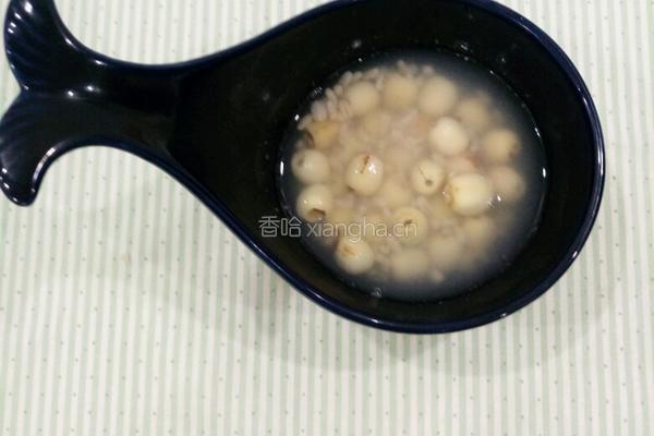燕麦莲子羹的做法图解4
