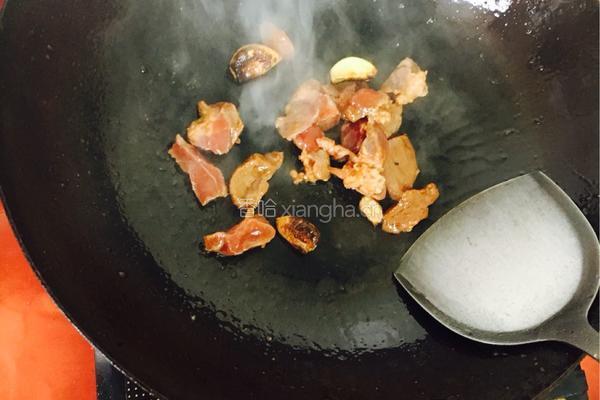 简易菜-瘦肉炒菜心的做法图解4