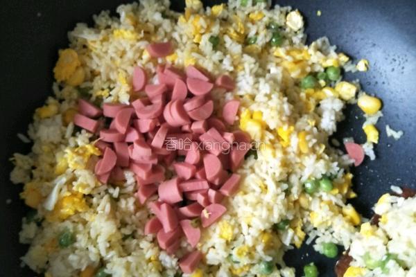 家庭快手炒饭的做法图解7
