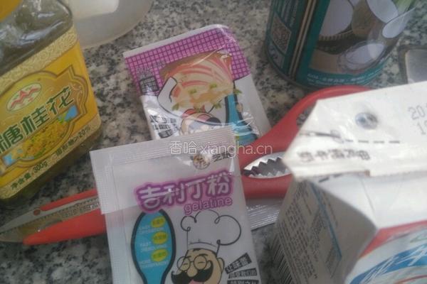 椰香桂花糕的做法图解1