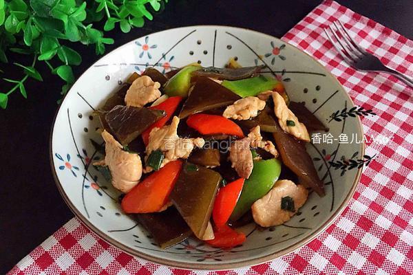 海带炒肉片的做法图解6