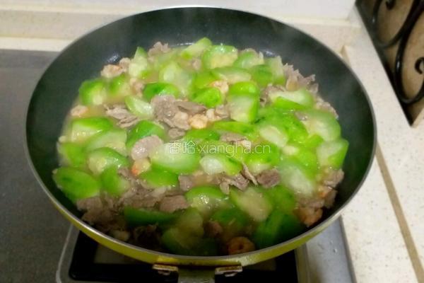 虾仁瘦肉炒丝瓜的做法图解11