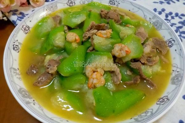 虾仁瘦肉炒丝瓜的做法图解12