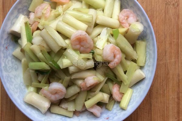 蒲菜炒虾仁