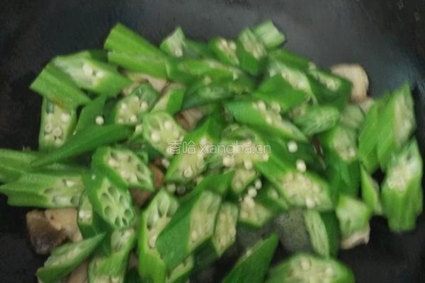 简单版秋葵炒肉片的做法图解7
