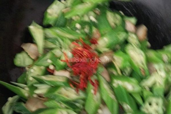 简单版秋葵炒肉片的做法图解8