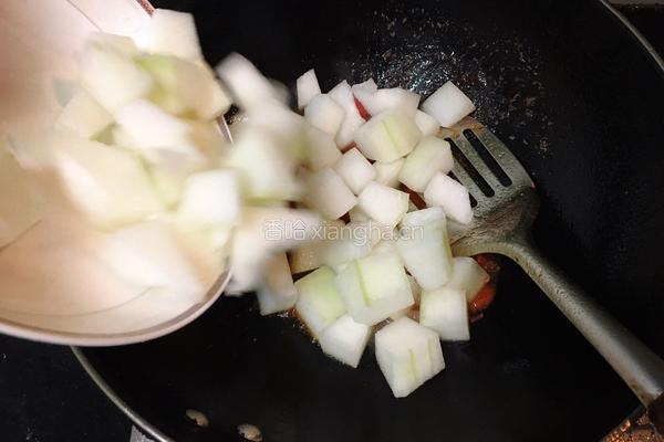 西红柿虾米炖冬瓜的做法图解3