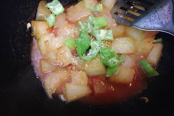 西红柿虾米炖冬瓜的做法图解6