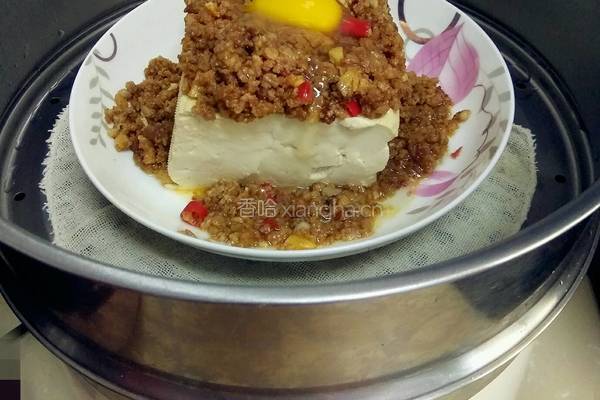 肉沫蒸蛋豆腐的做法图解7