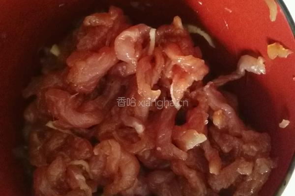 韭菜苔熏干儿炒肉丝的做法图解5