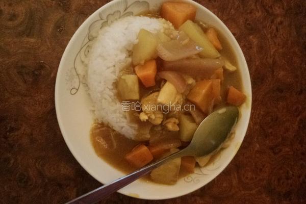 土豆咖喱鸡盖饭的做法图解8