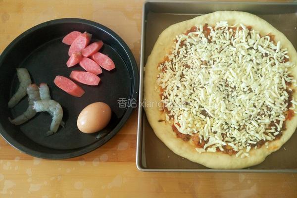 意面酱料抱蛋披萨 的做法图解11