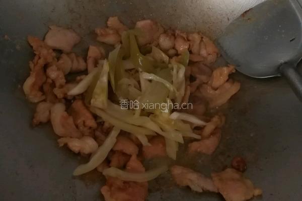 咸菜炒猪肉的做法图解5