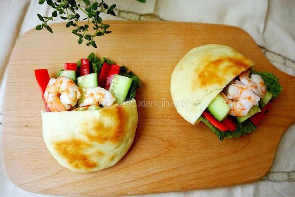 虾仁黄瓜口袋饼的做法图解5