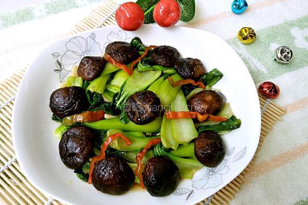 青菜香菇的做法图解9