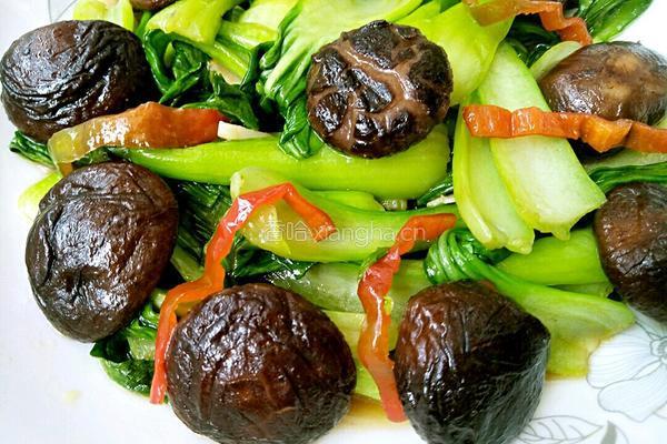青菜香菇的做法图解10