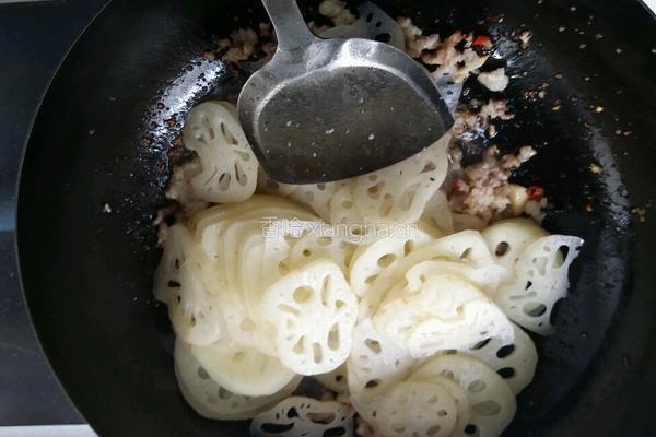 肉末藕片的做法图解4