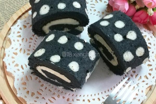 竹碳蛋糕卷的做法图解14