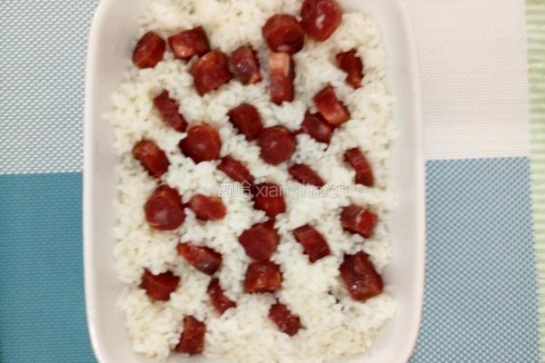 芝士香肠焗饭的做法图解4