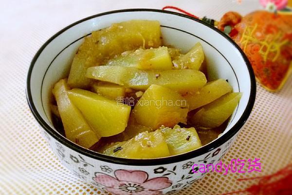 蒜粒豆豉炒南瓜的做法图解7