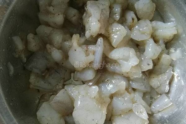 韭菜苔虾仁水饺的做法图解6