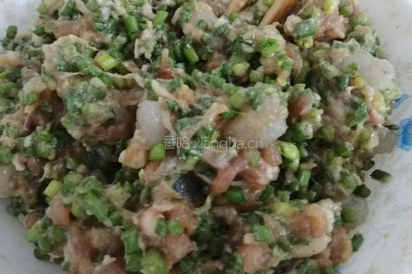 韭菜苔虾仁水饺的做法图解7