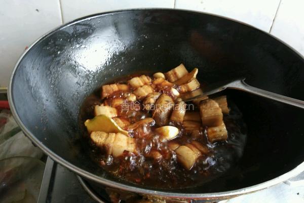 豆筋棍烧红烧肉的做法图解6