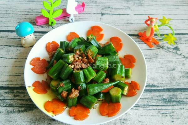 秋葵炒肉末